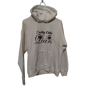 Pretty Little Liars White Hoodie Eye Hanes Ultimate Cotton Size Small 2010's